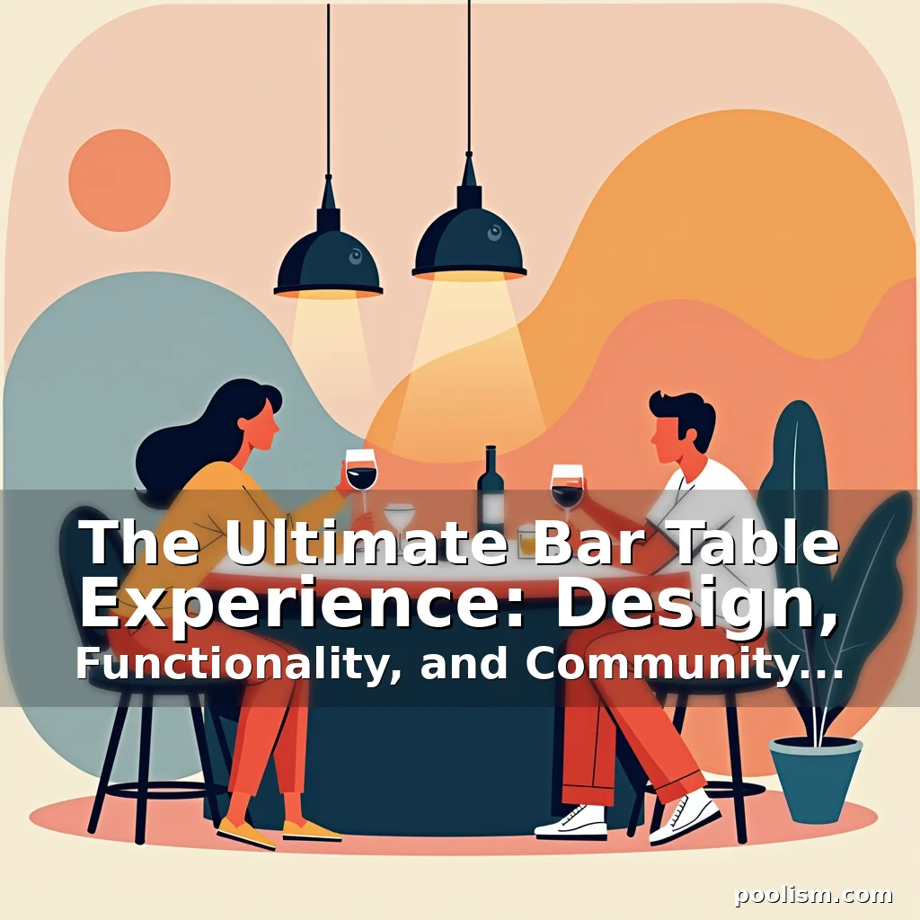 Read more about the article The Ultimate Bar Table Experience: Design, Functionality, and Community Culture