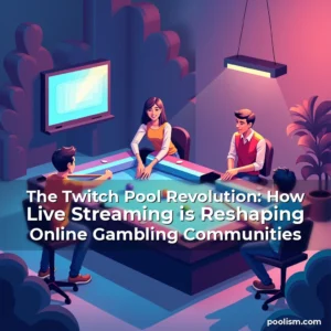 Artistic representation for The Twitch Pool Revolution: How Live Streaming is Reshaping Online Gambling Communities