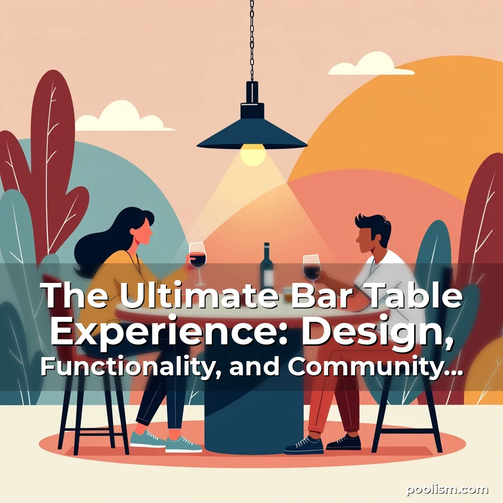Read more about the article The Ultimate Bar Table Experience: Design, Functionality, and Community Building